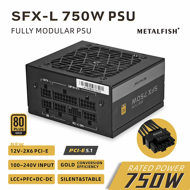 Power Supply 750W - Alimentation SFX 750W 80PLUS Gold, modèle