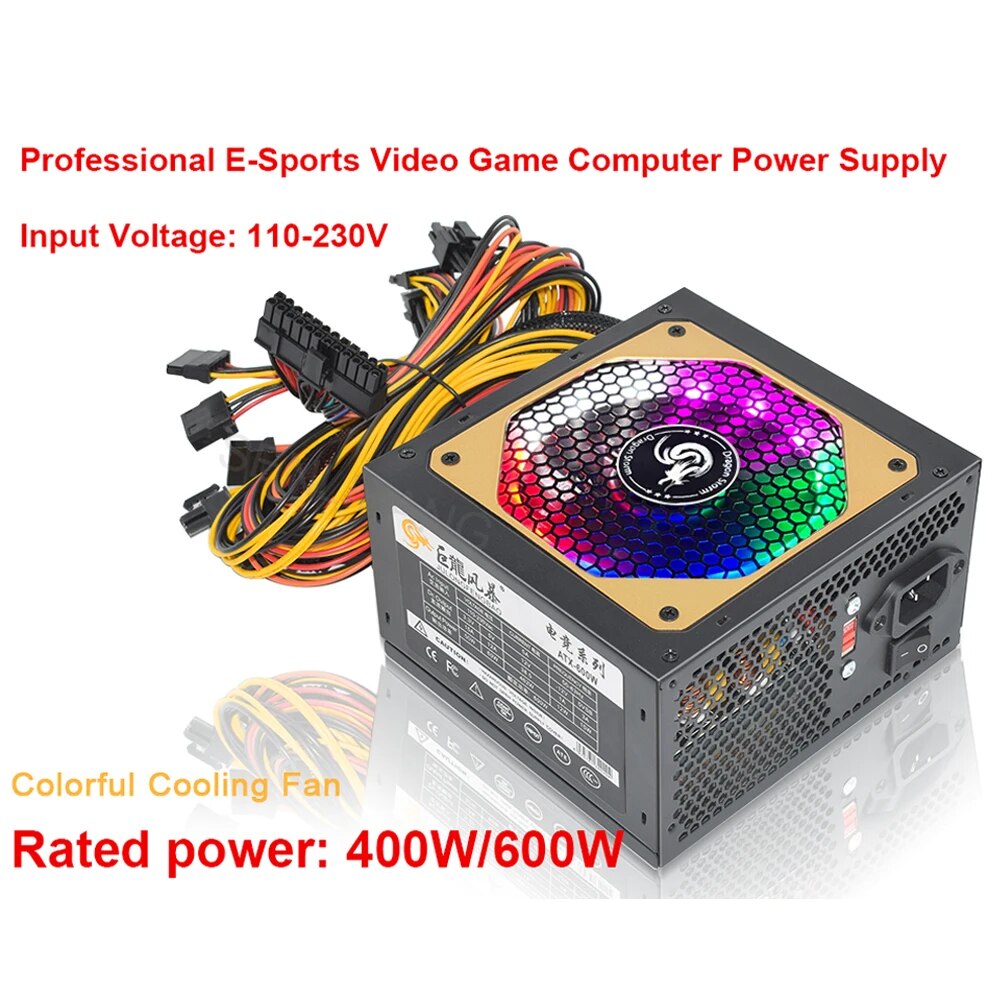 Power Supply 750W - Alimentation ATX professionnelle pour ordinateur de