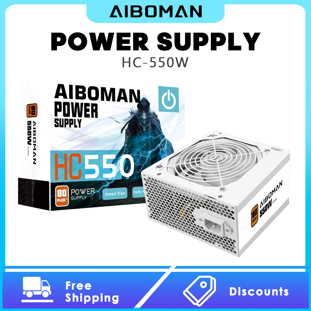 Power Supply 750W - Alimentation électrique AIBOMAN 550W 80PLUS Bronze,