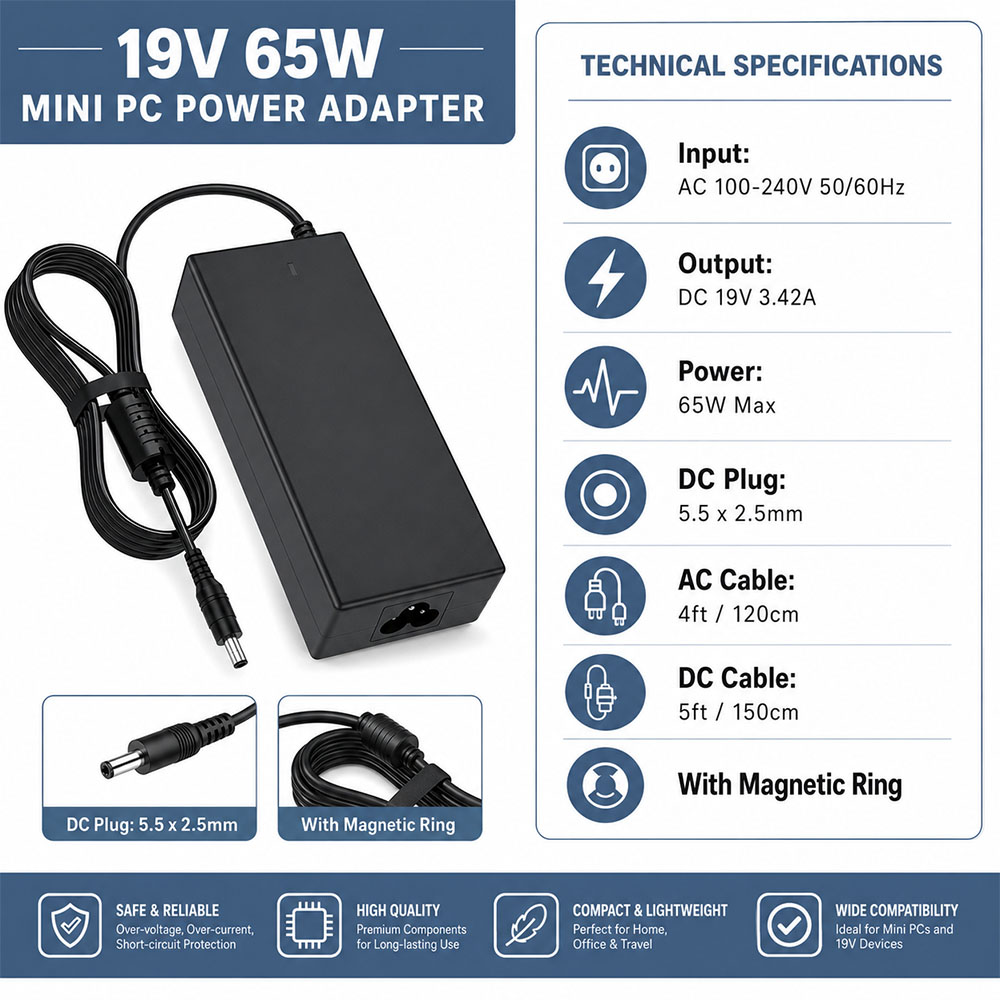 Adaptateur secteur 19V 65W 3.4 - Pc Power Supply avis et prix