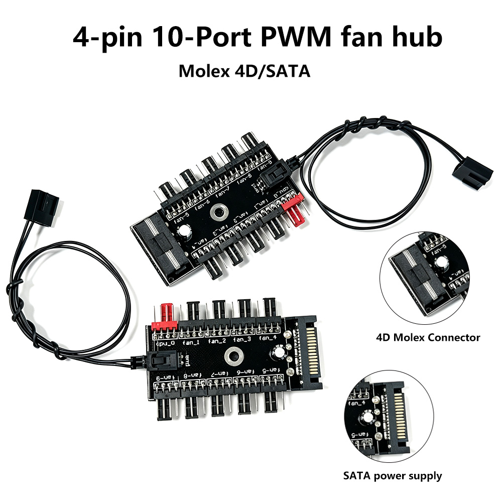 Hub de ventilateurs PWM 4 broc - Pc Power Supply avis et prix