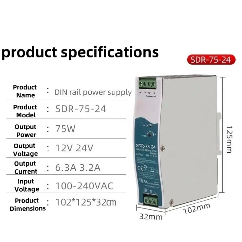 Alimentation sur rail DIN SDR- - Smps Power Supply avis et prix