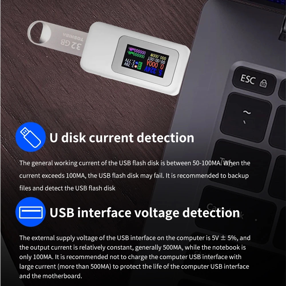 Testeur USB 10 en 1, voltmètre - Power Supply Tester avis et prix